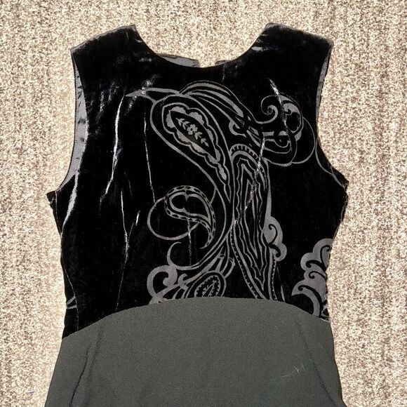 Elie Tahari Womens Silk Velvet Sleeveless Mini Sheath Dress in Black Size Medium - Picture 7 of 10